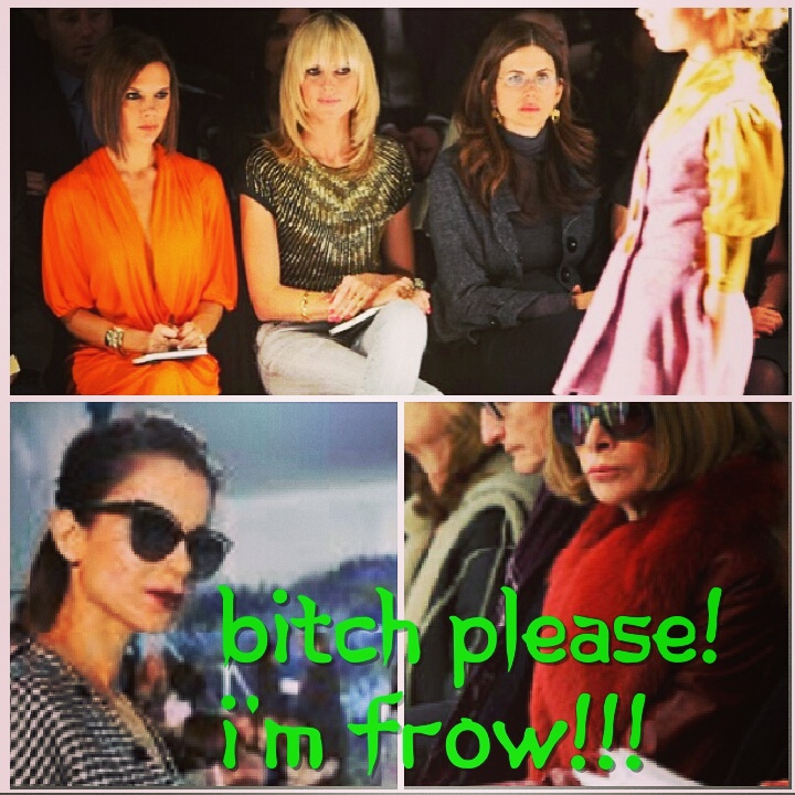 (Clockwise from top) Victoria Beckham, Kangana Ranaut and Anna Wintour show the perfect ice queen expression at major fashion weeks of the world. 
