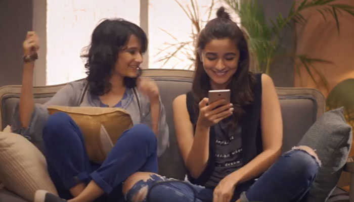 A still from the movie 'Dear Zindagi', where Alia Bhatt uses Tinder to find love. (pic for representation) 